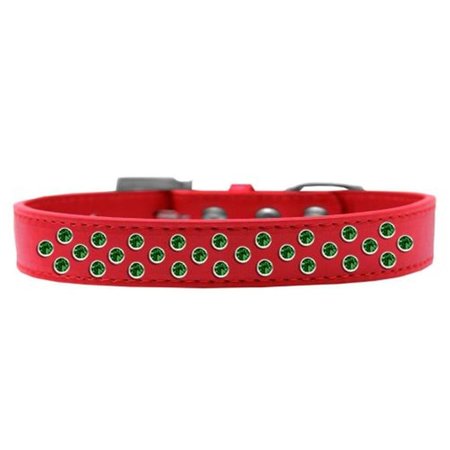 UNCONDITIONAL LOVE Sprinkles Emerald Green Crystals Dog CollarRed Size 16 UN811475